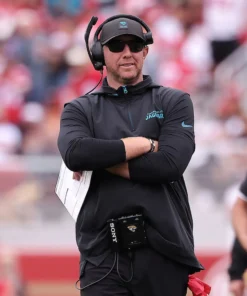 2025 Jacksonville Jaguars Coach Liam Coen Black Jacket For Man