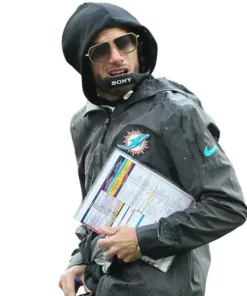 2025 Miami Dolphins Coach Mike McDaniel Black Jacket For Man