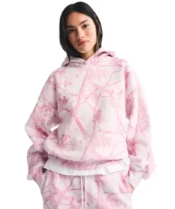 Abercrombie Light Pink Camo Hoodie