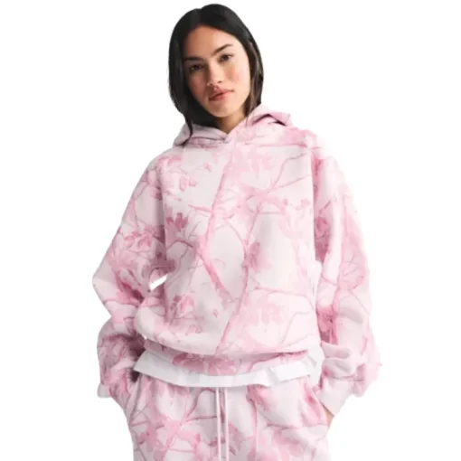 Abercrombie Light Pink Camo Hoodie