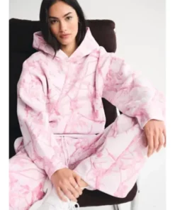 Abercrombie Light Pink Camo Hoodie Unisex