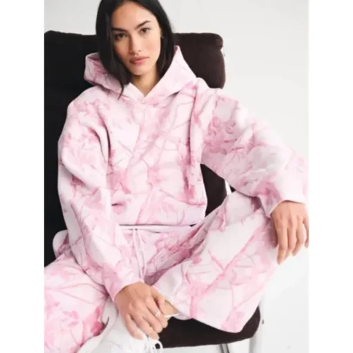 Abercrombie Light Pink Camo Hoodie Unisex