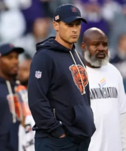 Ben Johnson Chicago Bears 2025 Sideline Hoodie For Unisex