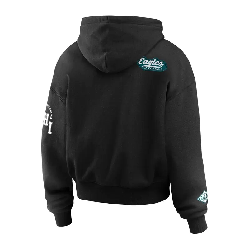 Erin Andrews Philadelphia Eagles Black Quarter-Zip Hoodie For Man
