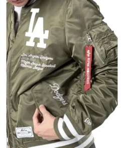 LA Dodgers MLB X Alpha Green Bomber Jacket For Man 2025.