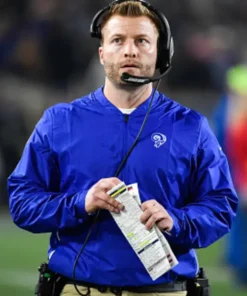 LA Rams 2025 Coach Sean McVay Blue Jacket For Man