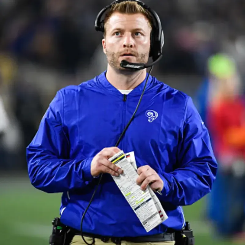 LA Rams 2025 Coach Sean McVay Blue Jacket For Man