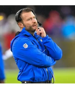 LA Rams 2025 Coach Sean McVay Blue Jacket For Woman