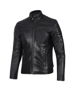 Men’s Black Cafe Racer Jacket