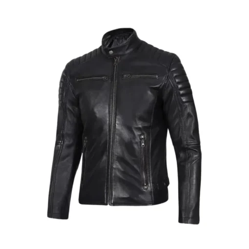 Men’s Black Cafe Racer Jacket