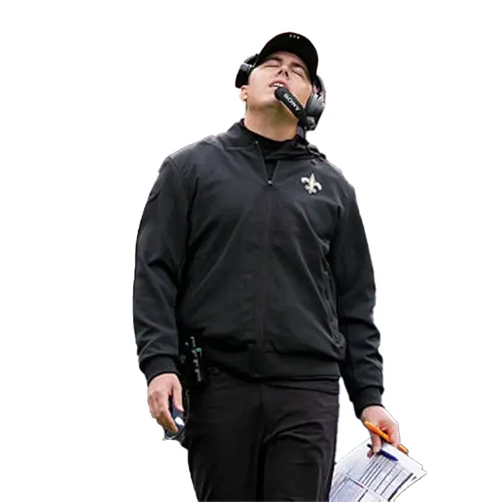 New Orleans Saints 2025 Coach Kellen Moore Black Jacket