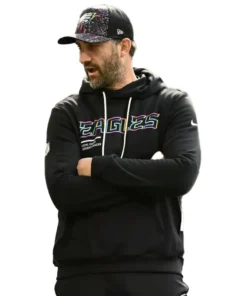 Nick Sirianni Eagles Black 2025 Crucial Catch Hoodie