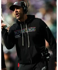 Nick Sirianni Eagles Black 2025 Crucial Catch Hoodie For Unisex