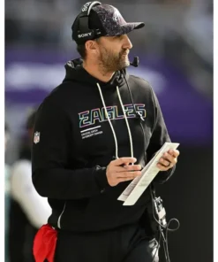 Nick Sirianni Eagles Black 2025 Crucial Catch Hoodie Unisex