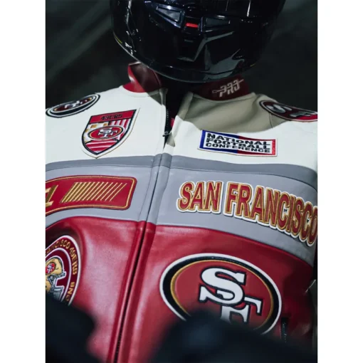 San Francisco 49ers Moto Jacket new