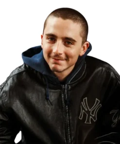Timothée Chalamet Yankees Leather Varsity Jacket