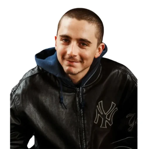 Timothée Chalamet Yankees Leather Varsity Jacket