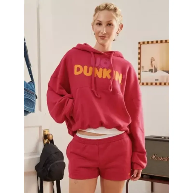 UO x Dunkin Graphic Bubble Hoodie For woman In Black