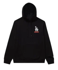 Undefeated x NE x Dodgers Stacked Logo Hoodie Black