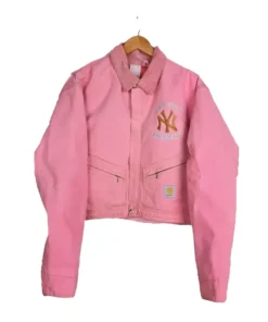 Vintage Carhartt x NY Yankees Crop Jacket Pink